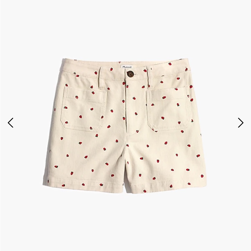 Madewell Emmett Shorts in Fresh Strawberries